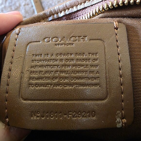 Signature Crossbody & Wristlet Set Brown Khaki Leather Trim - Picture 4 of 16